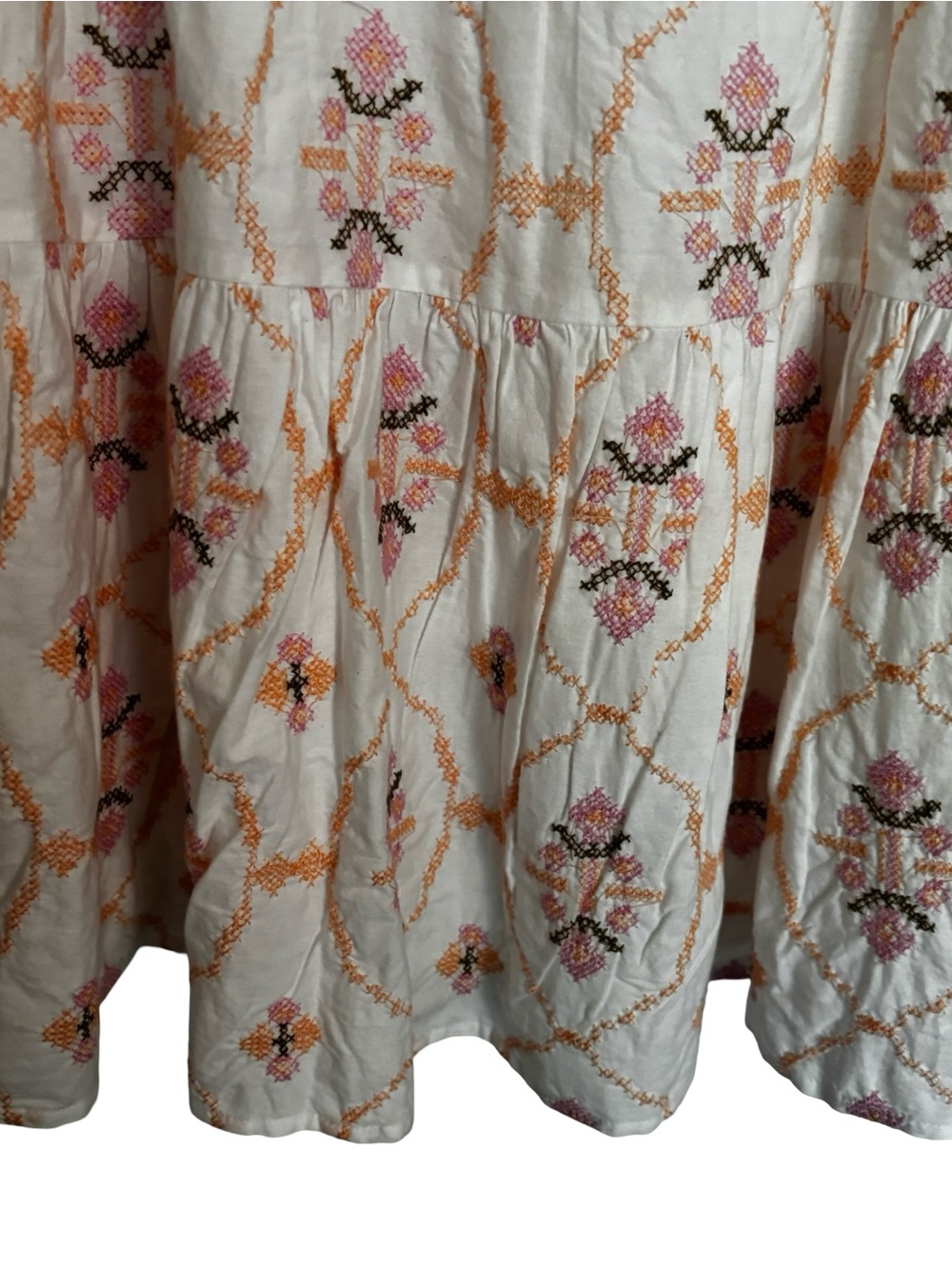Embroidered Summer Cotton Mini Dress Size Medium NWOT - Picture 4 of 15